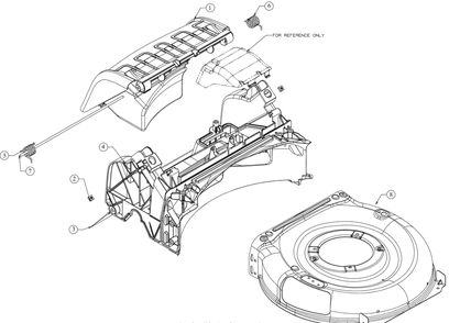 Deck Assembly Diagram and Parts List for SC500HW (12ABD22J756)(2016) Cub Cadet Lawn Mower